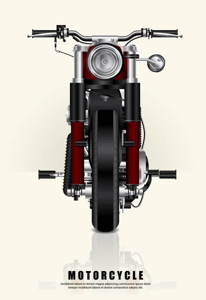 Vintage motocicleta isolado Vector Ilustração — Vetor de Stock