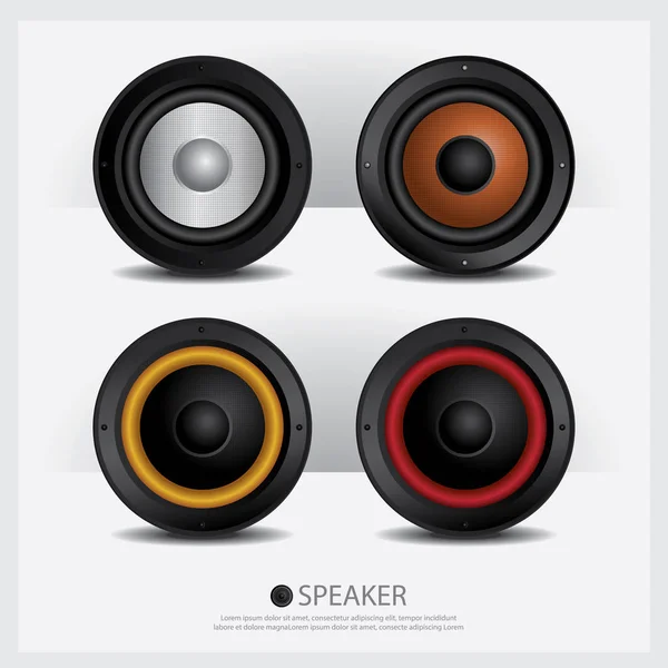 Speakers isolated vector illustration — Stock Vector
