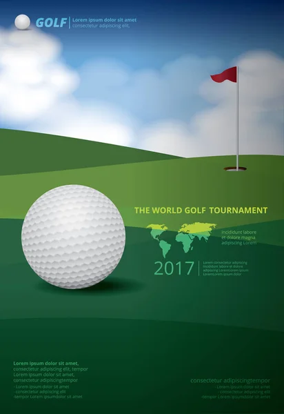 Poster Golf Turnuvası şampiyonluğu vektör çizim