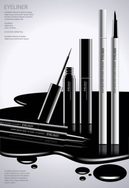 Poster kozmetik Eyeliner ile ambalaj