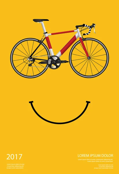 Affiche cycliste Illustration vectorielle — Image vectorielle