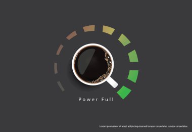 Kahve Posteri Reklam Dosyası Vektör İllüstrasyonu