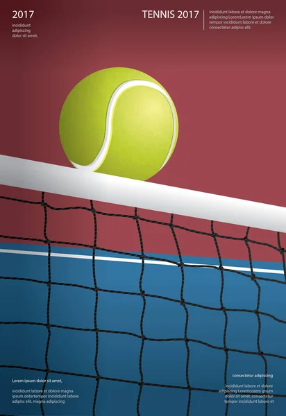 Affiche du championnat de tennis Illustration vectorielle — Image vectorielle