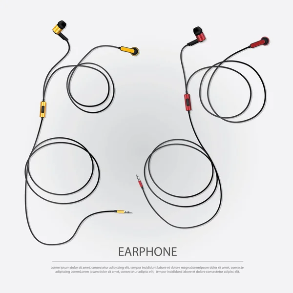 Auriculares Música Con Ilustración Vector Teléfono — Archivo Imágenes Vectoriales