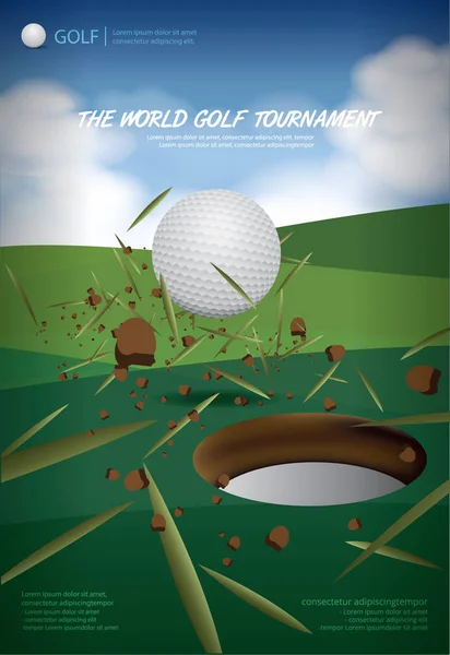 Poster Golf Şampiyonası Vektör Çizim — Stok Vektör