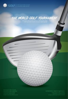 Poster Golf Şampiyonası vektör çizim