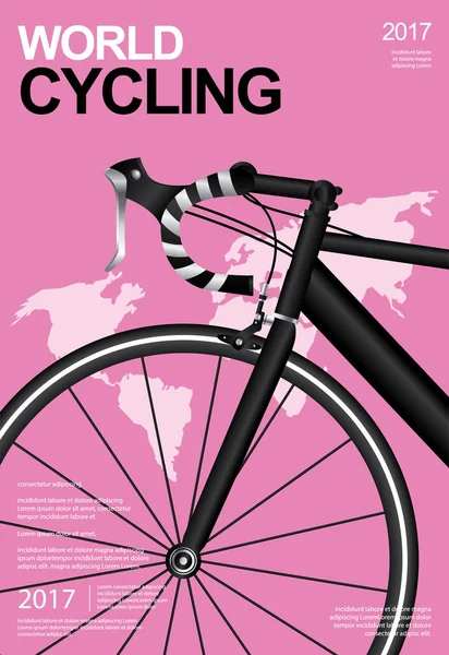 Ilustracja Wektorowa Plakat Rowerów — Wektor stockowy