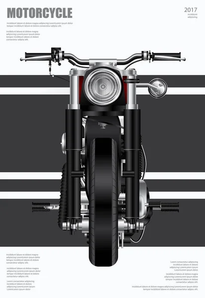 Affiche Chopper Moto Isolé Illustration Vectorielle — Image vectorielle