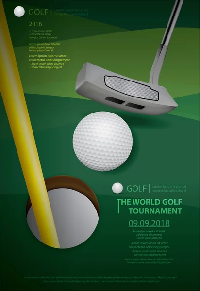 Plakát Golf Championship Vektorové Ilustrace — Stockový vektor