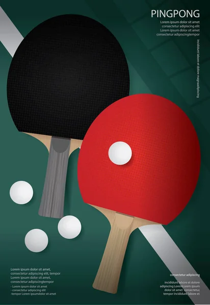 Modèle Affiche Pingpong Illustration Vectorielle — Image vectorielle