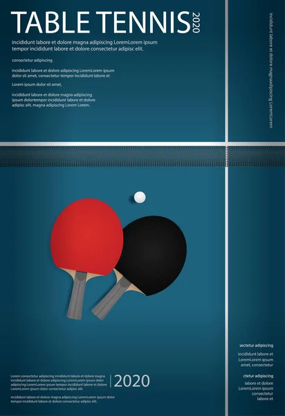 Modèle Affiche Pingpong Illustration Vectorielle — Image vectorielle