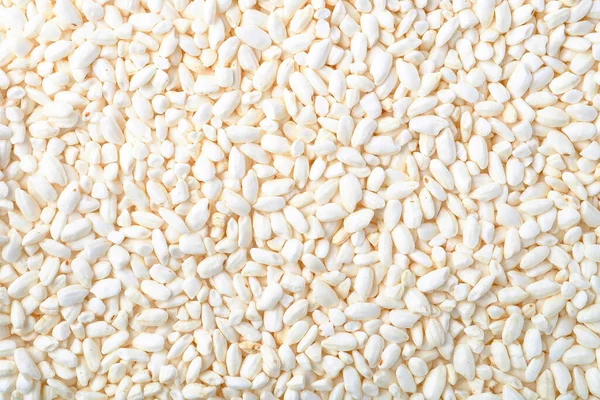 white natural dry puffed rice as a background