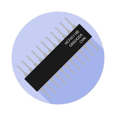 Vector image of a microcontroller clipart