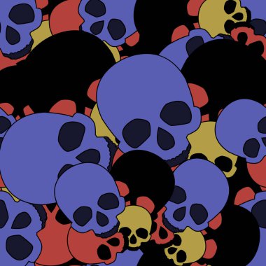 Kafatasları farklı renkteki desen