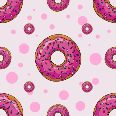 Çizgi film çörek ile sorunsuz arka plan