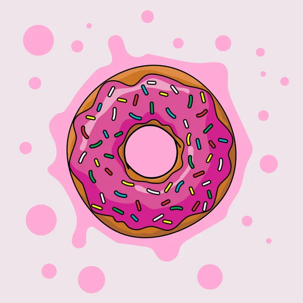 만화 도넛 그림 — 스톡 벡터