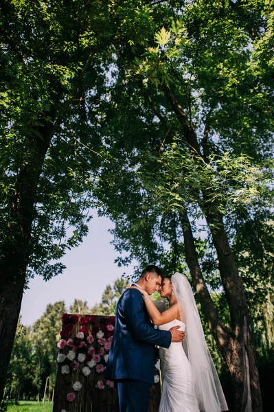 Gelukkige paar op trouwdag — Stockfoto