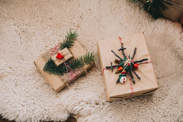Dois presentes de Natal — Fotografia de Stock
