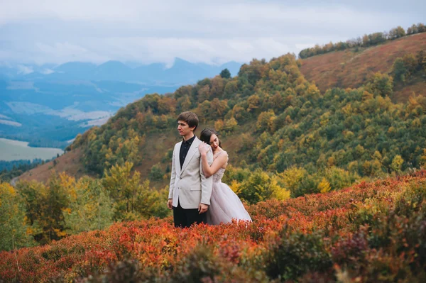 Coppia felice in montagna — Foto Stock