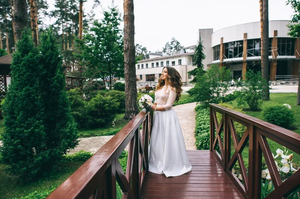 Indah tersenyum pengantin — Stok Foto