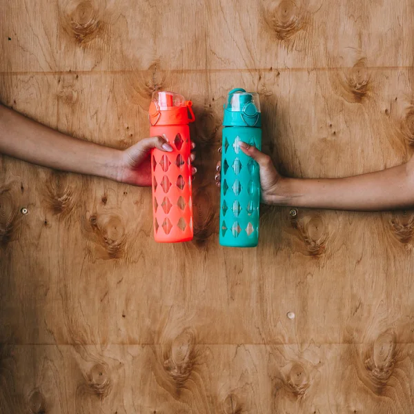 Sport bottles of water — Stock Photo, Image