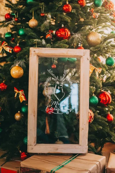 크리스마스 트리와 선물들 — 스톡 사진
