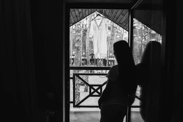 Noiva se preparando para o casamento — Fotografia de Stock