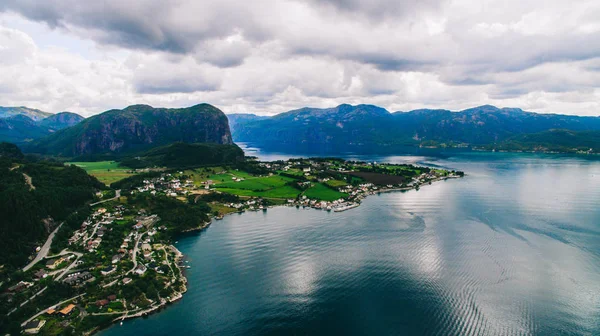 Νορβηγία θέα από τον αέρα — Φωτογραφία Αρχείου