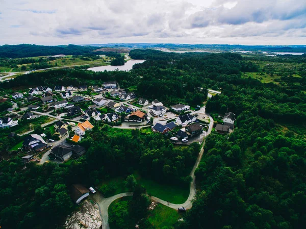 Vista da cidade norueguesa — Fotografia de Stock