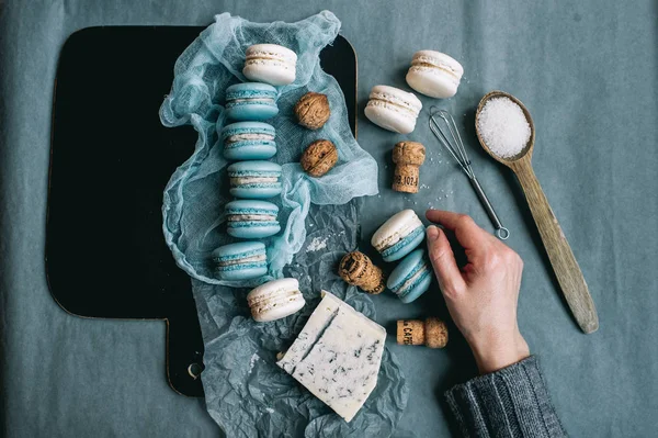 Macaroons franceses doces — Fotografia de Stock