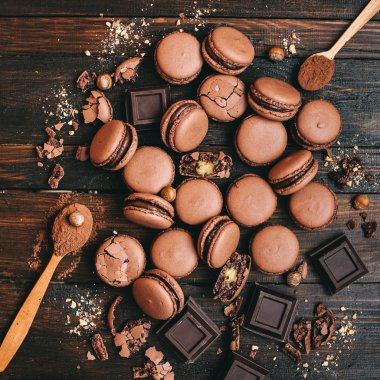Çikolatalı Fransız macarons