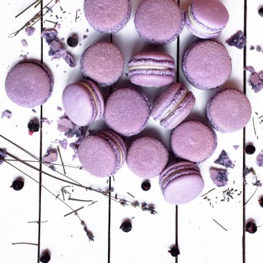 Lavanta Fransız macarons