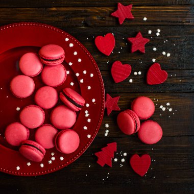 Kırmızı Fransız macarons