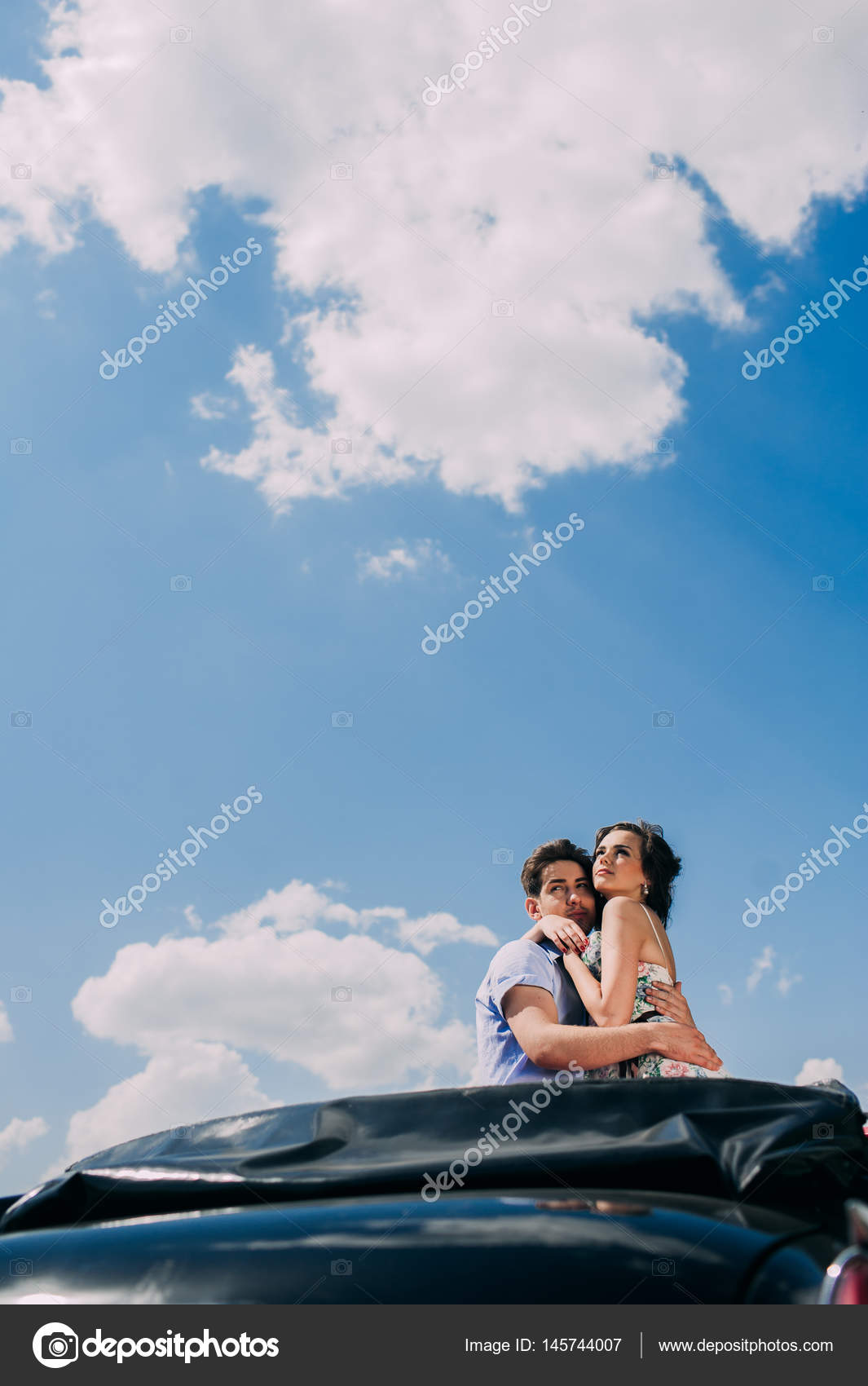 Young couple in vintage car Stock Photo by ©Photo_life 145744007