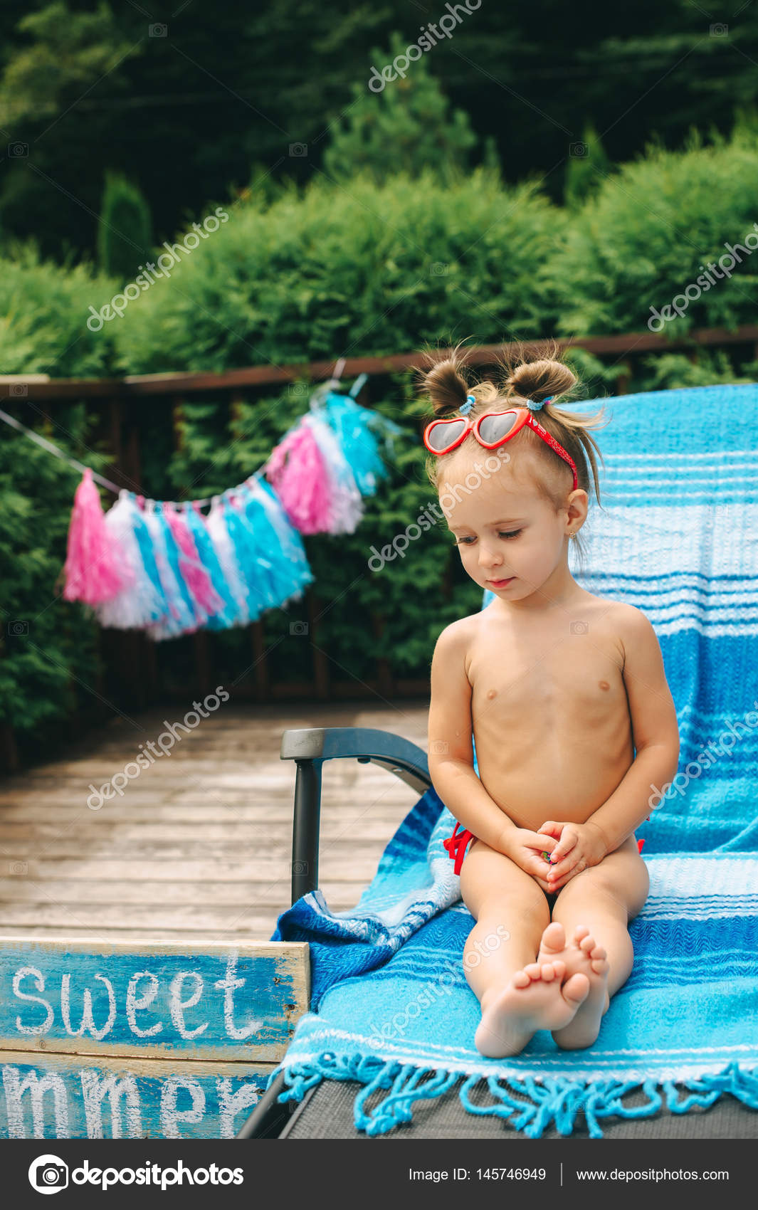 Little Girl By The Pool Stock Photo Image By C Photo Life