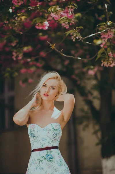 Beautiful blond gir — Stockfoto