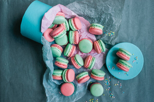 Sweet French macarons