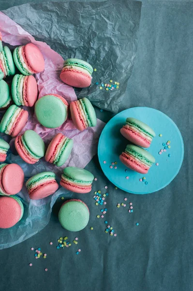 Sladké francouzské macarons — Stock fotografie