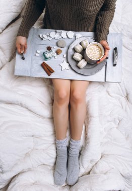 kahve yatak konsepti 