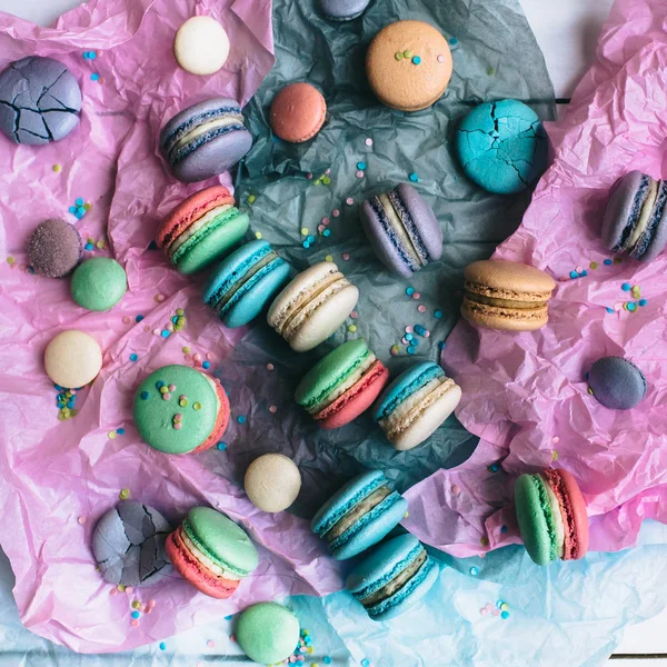 Macarrones franceses dulces — Foto de Stock