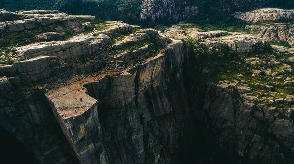 A fjord Lysefjord Cliff Preikestolen — Stock Fotó