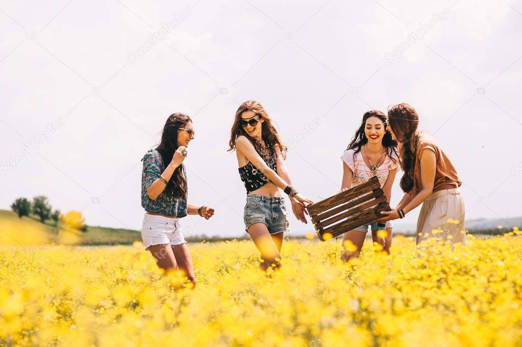 four beautiful girls