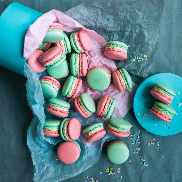 Sweet French macarons