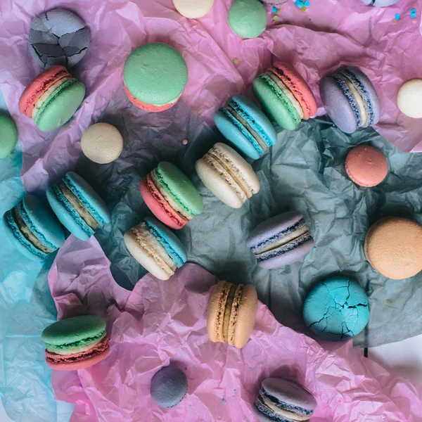 Macarons doux français — Photo