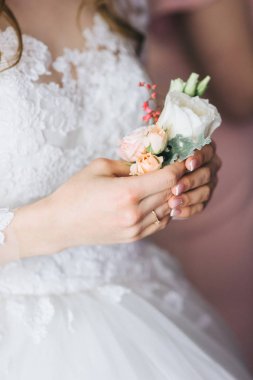 güzel bir gelin buketi ile