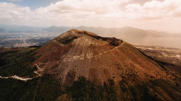 维苏威火山的风景 — 图库照片