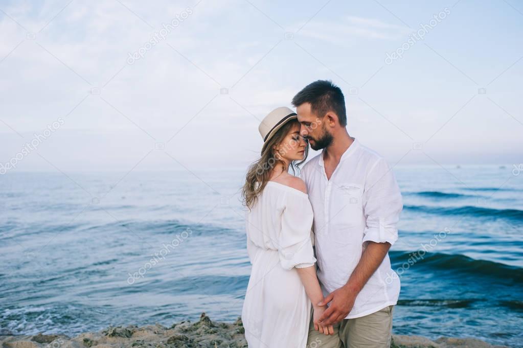 couple in love on the beach