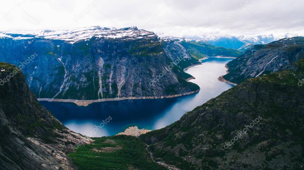 lake and mountains in Norway