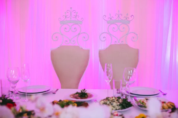 Decoraciones de restaurante para boda —  Fotos de Stock