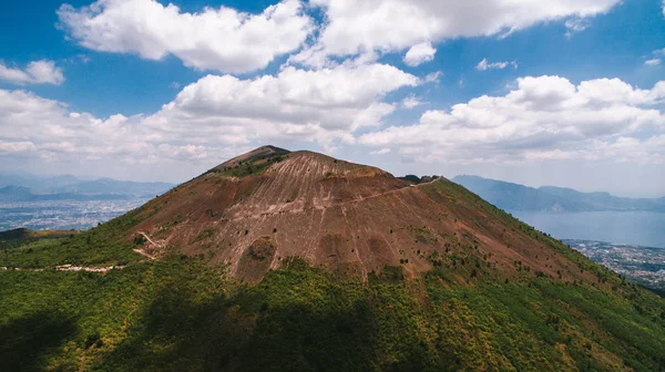 维苏威火山从空中 — 图库照片